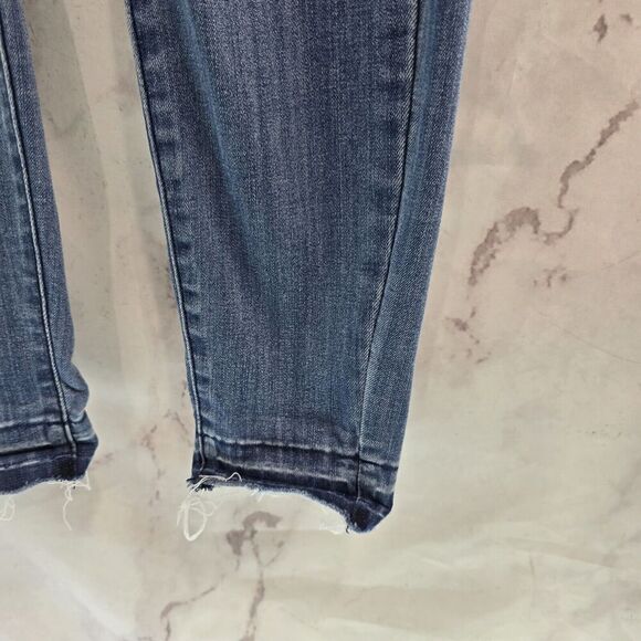 Judy Blue Jeans Womens 5 27 Skinny Fit Jogger Pull On High Rise Crop Frayed - Picture 4 of 12